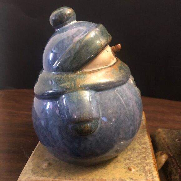 Vintage Kirklands Potters Garden Snowman And Angel Pottery Stocking Hangers - Picture 5 of 12